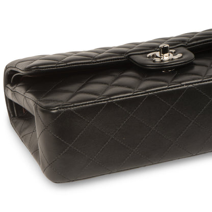 Chanel Classic Flap Lambskin Black Shoulder Bag Style 153