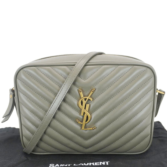 Saint Laurent Monogram Leather Red Shoulder Bag Leather