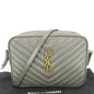 Saint Laurent Monogram Leather Red Shoulder Bag Leather