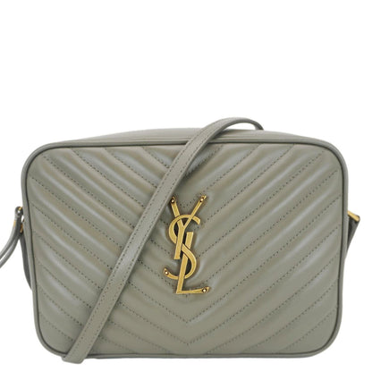 Saint Laurent Monogram Leather Red Shoulder Bag Leather