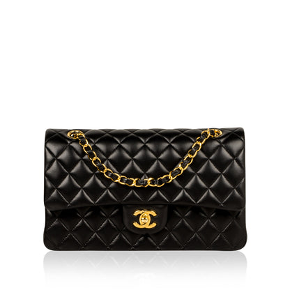 Chanel Classic Flap Lambskin Black Shoulder Bag Style 149