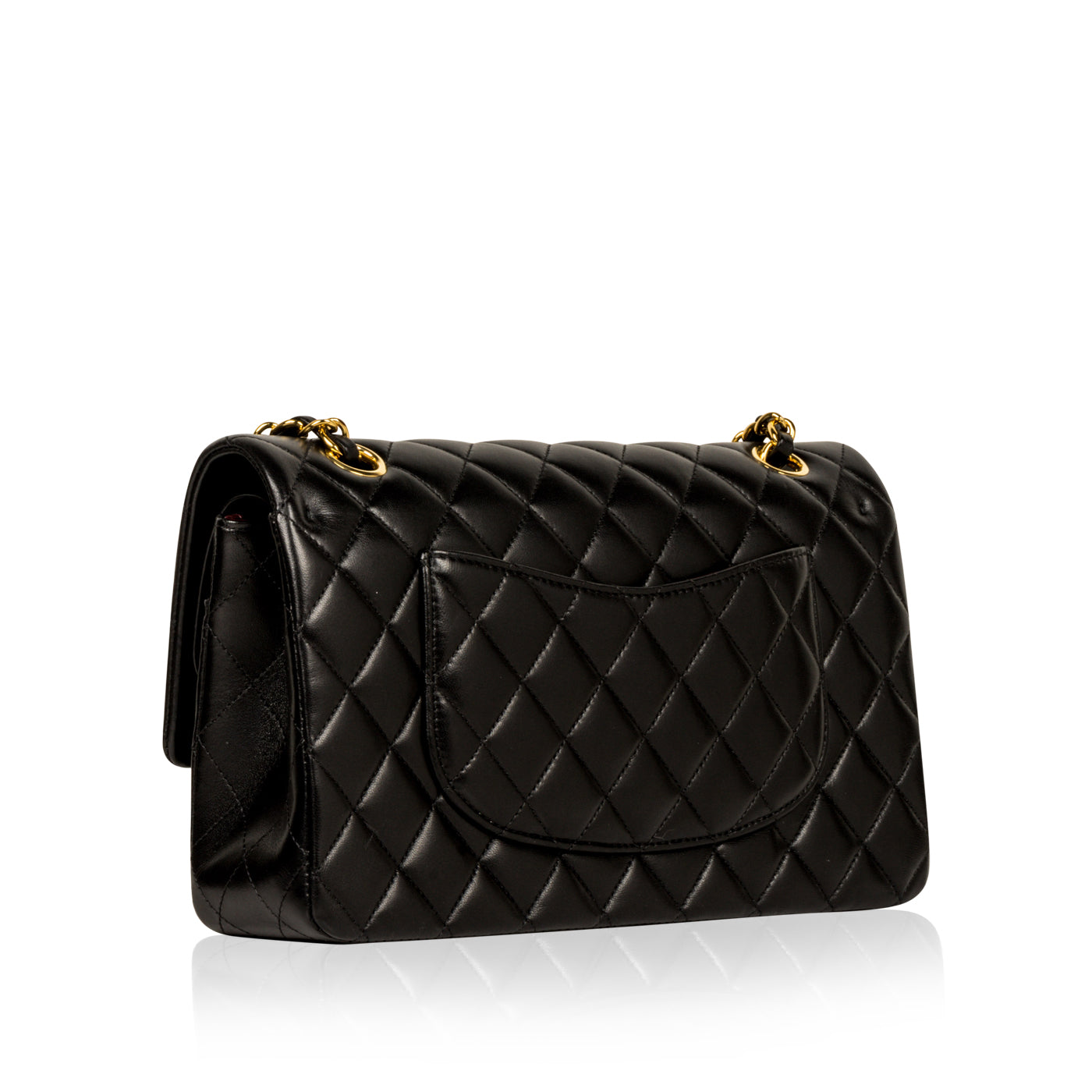 Chanel Classic Flap Lambskin Black Shoulder Bag Style 149