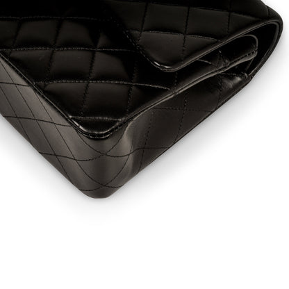 Chanel Classic Flap Lambskin Black Shoulder Bag Style 144
