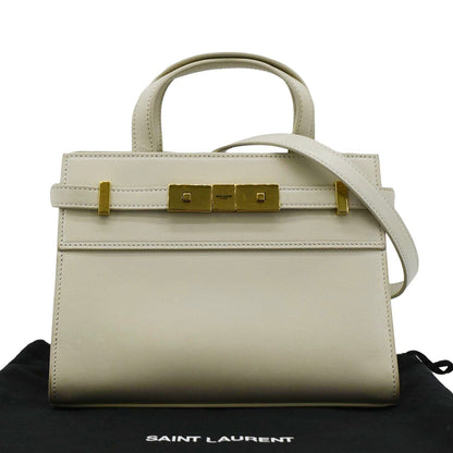 Saint Laurent Manhattan Leather Beige Tote Bag