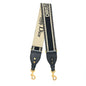 Dior Canvas Embroidered Shoulder Strap Black/White