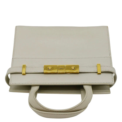 Saint Laurent Manhattan Leather Beige Tote Bag