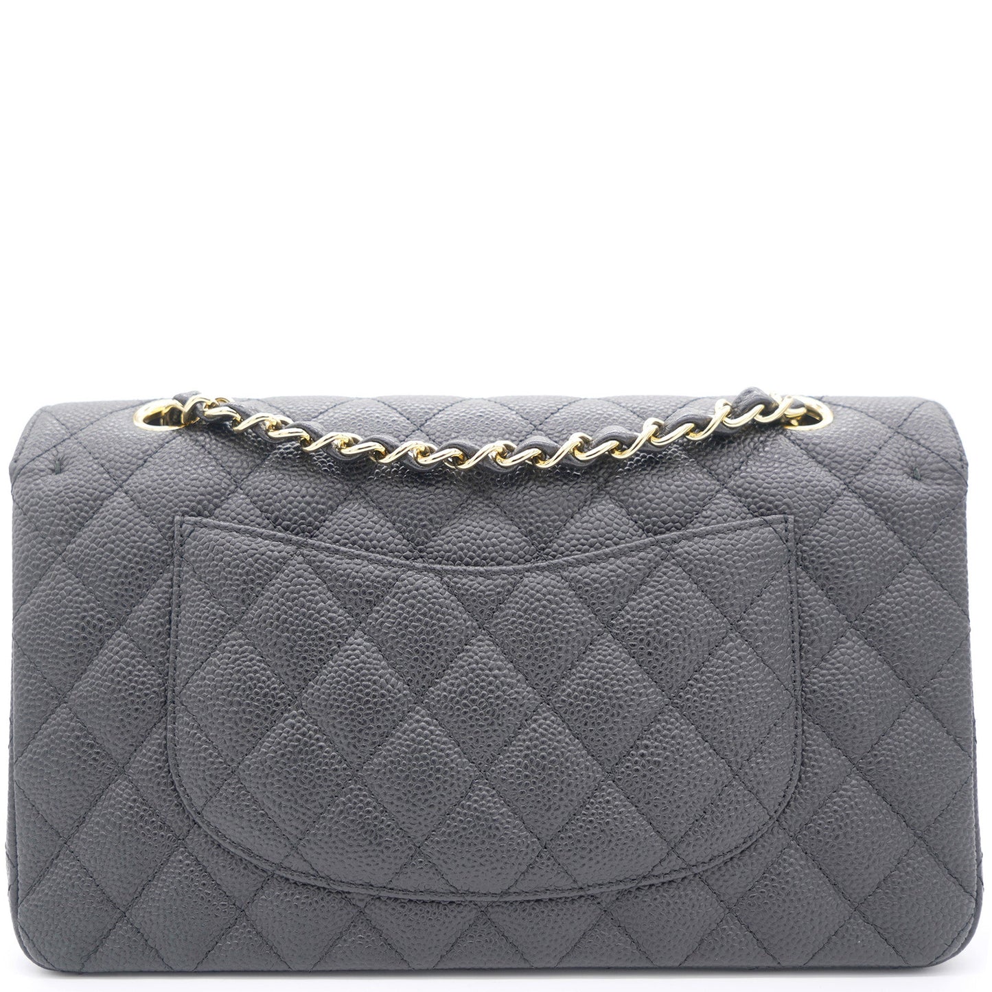 Chanel Flap Classic Quilted Caviar Leather Black Shoulder Bag