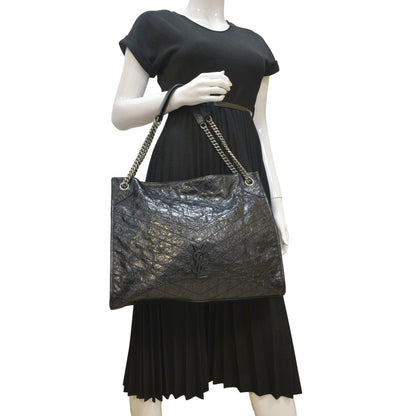 Saint Laurent Niki Leather Black Tote Bag Style 2