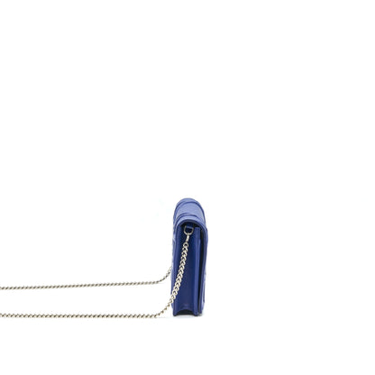 Dior Diorama Wallet on Chain Blue with
