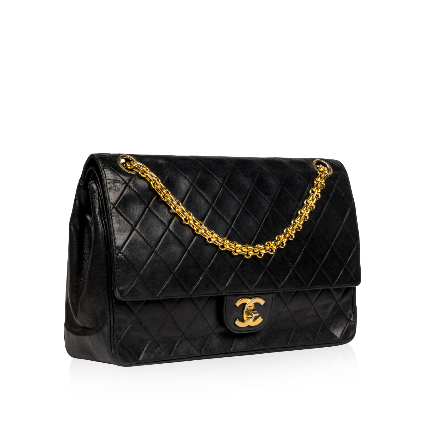 Chanel Classic Flap Lambskin Black Shoulder Bag Style 269