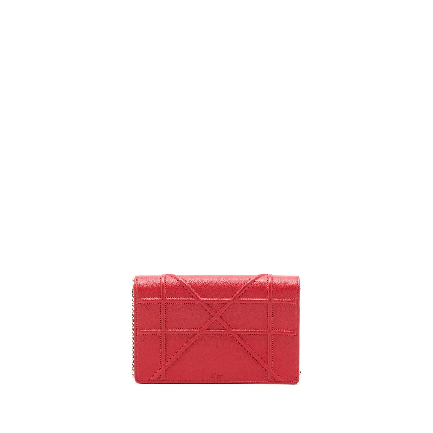 Dior Diorama Wallet On Chain Calfskin Red