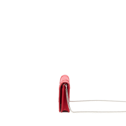 Dior Diorama Wallet On Chain Calfskin Red