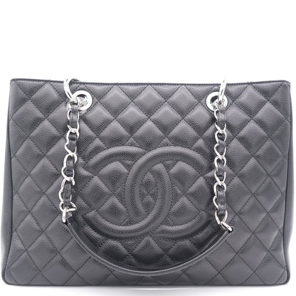 Chanel Quilted Caviar Leather Black Tote Style