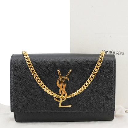 Saint Laurent Kate Leather Black Crossbody Style 24