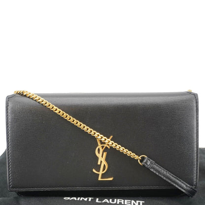 Saint Laurent Cassandre Leather Black Shoulder Bag