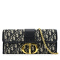 CHRISTIAN DIOR 30 Montaigne Oblique Jacquard Crossbody Clutch Blue