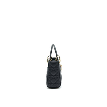 Dior Mini Lady Dior Tote Purse Lambskin Black
