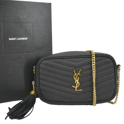 Saint Laurent Lou Leather Black Crossbody Style 28