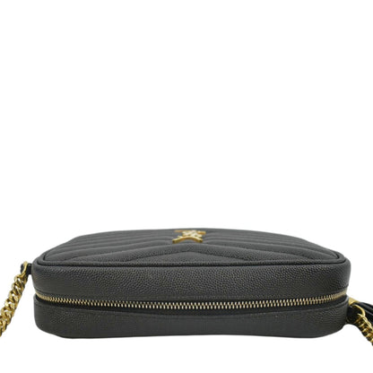 Saint Laurent Lou Leather Black Crossbody Style 28
