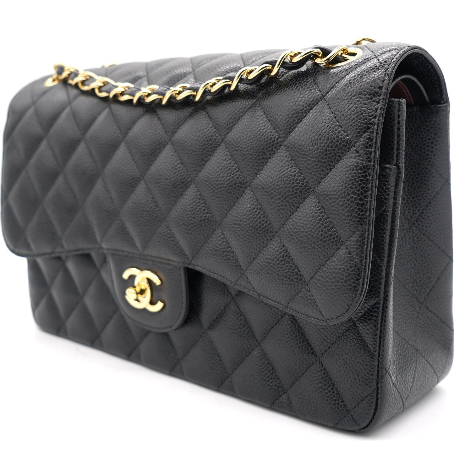Chanel Flap Classic Quilted Caviar Black Shoulder Bag Style 6