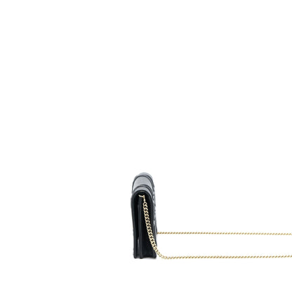 Dior Diorama Wallet On Chain Grained Calfskin Black