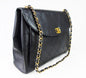 Chanel Black lambskin flap Bag 1997 'Kelly'