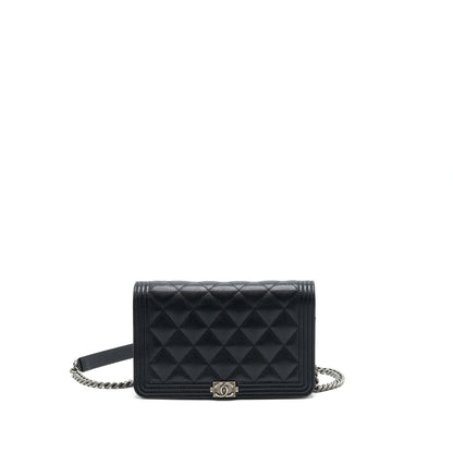 Chanel Boy Caviar Black Chain Crossbody Style 4