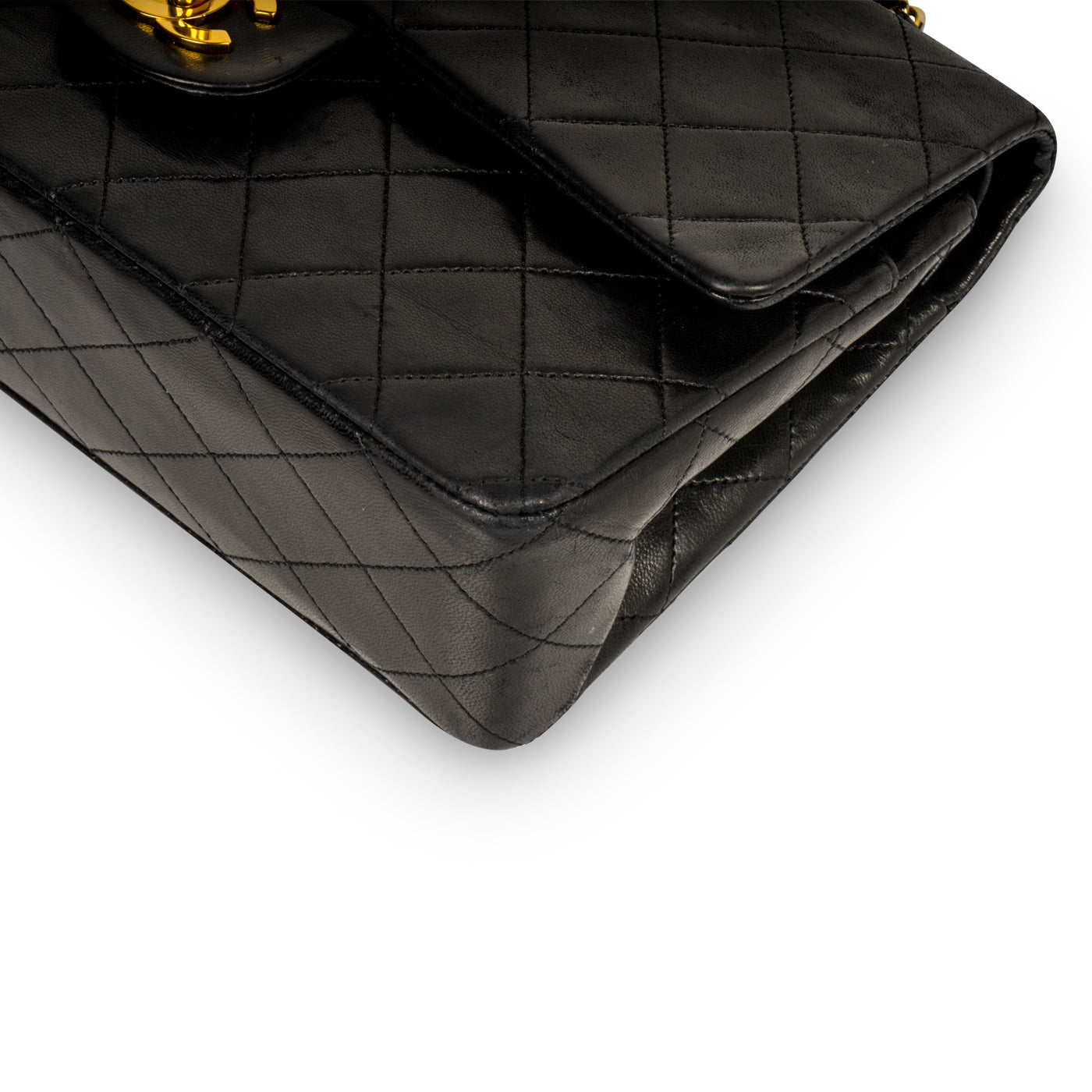 Chanel Classic Flap Lambskin Black Shoulder Bag Style 147