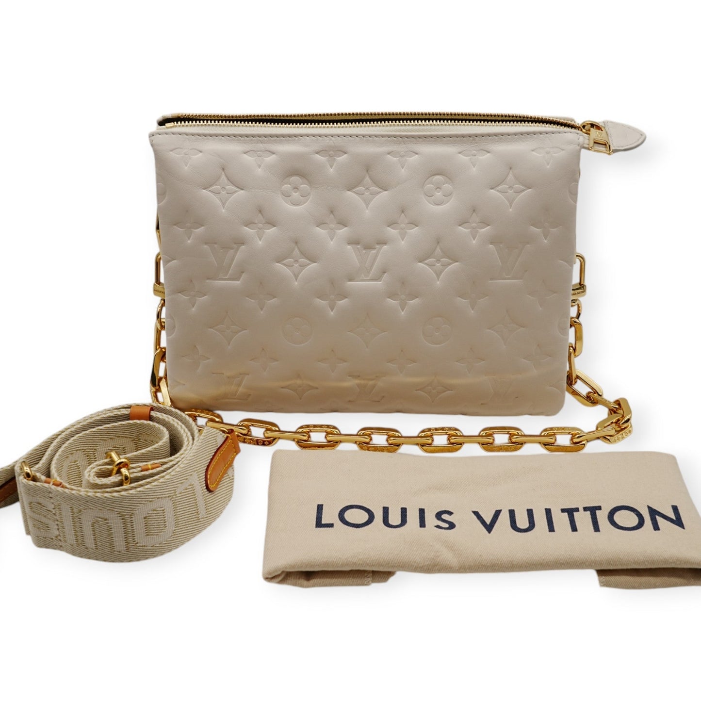 Louis Vuitton Coussin White Crossbody Bag - '20s