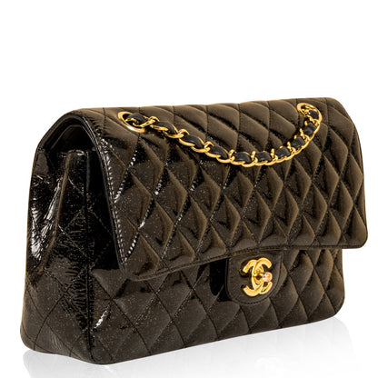 Chanel Classic Flap Patent Leather Black Shoulder Bag Style 4