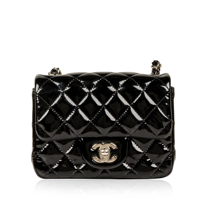 Chanel Classic Flap Patent Leather Black Shoulder Bag Style 13