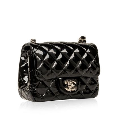 Chanel Classic Flap Patent Leather Black Shoulder Bag Style 13