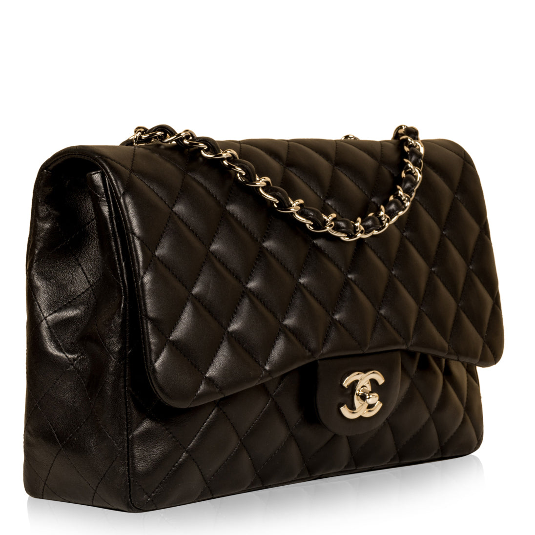 Chanel Classic Flap Lambskin Black Shoulder Bag Style 79
