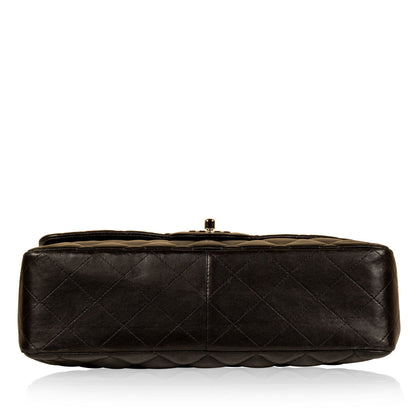 Chanel Classic Flap Lambskin Black Shoulder Bag Style 77