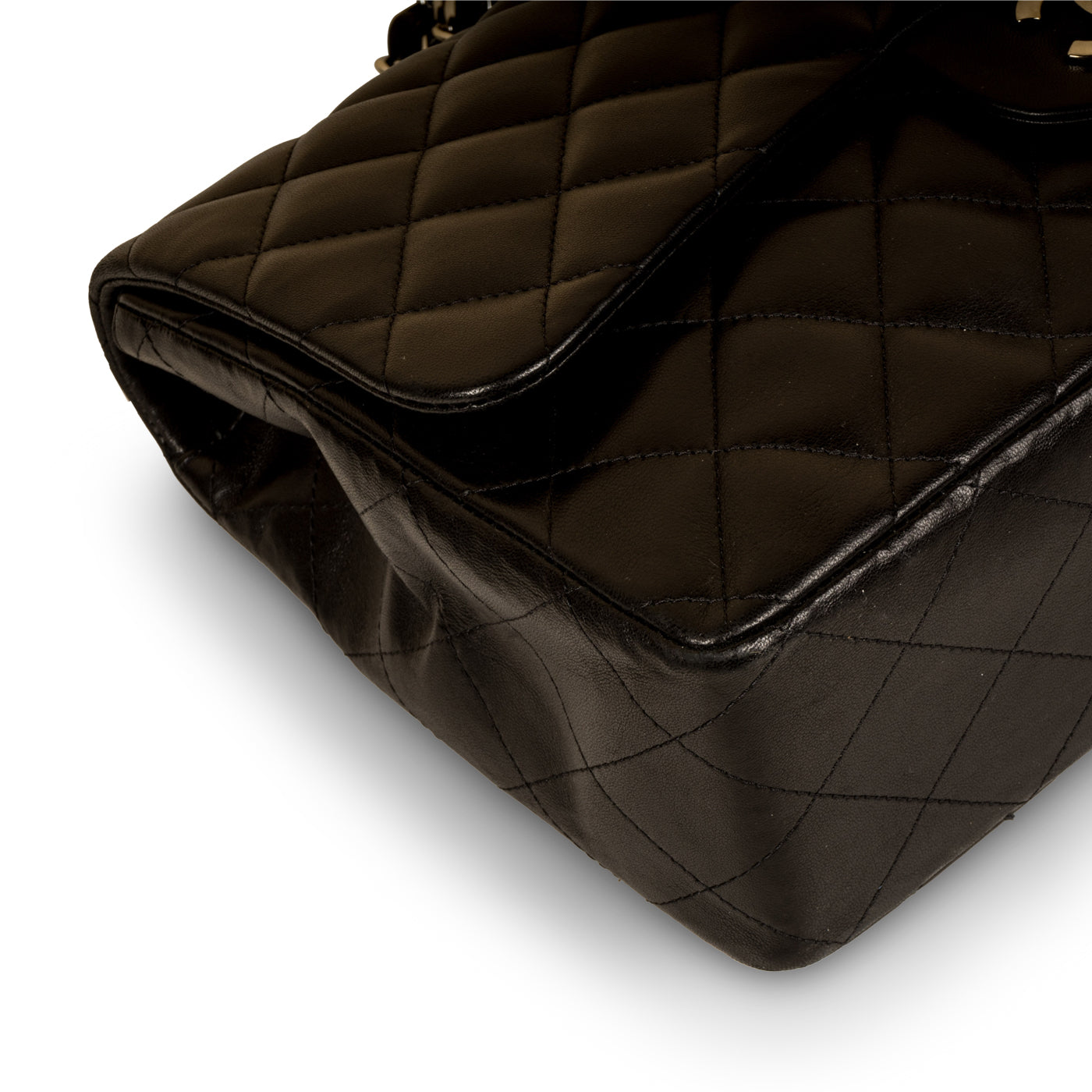 Chanel Classic Flap Lambskin Black Shoulder Bag Style 76