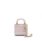 Dior Lady Dior Mini Tote Purse Pink with