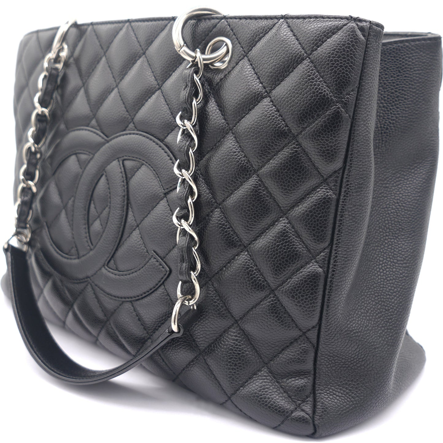 Chanel Quilted Caviar Leather Black Tote