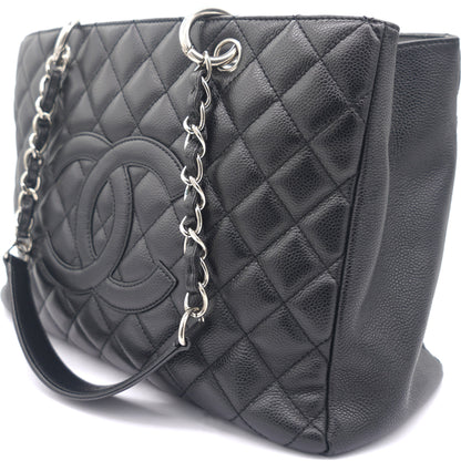 Chanel Quilted Caviar Leather Black Tote