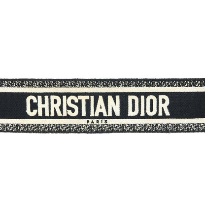 Dior Canvas Embroidered Shoulder Strap Black/White