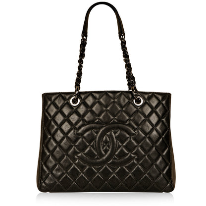 Chanel Timeless Caviar Silver Tote Bag Style 7