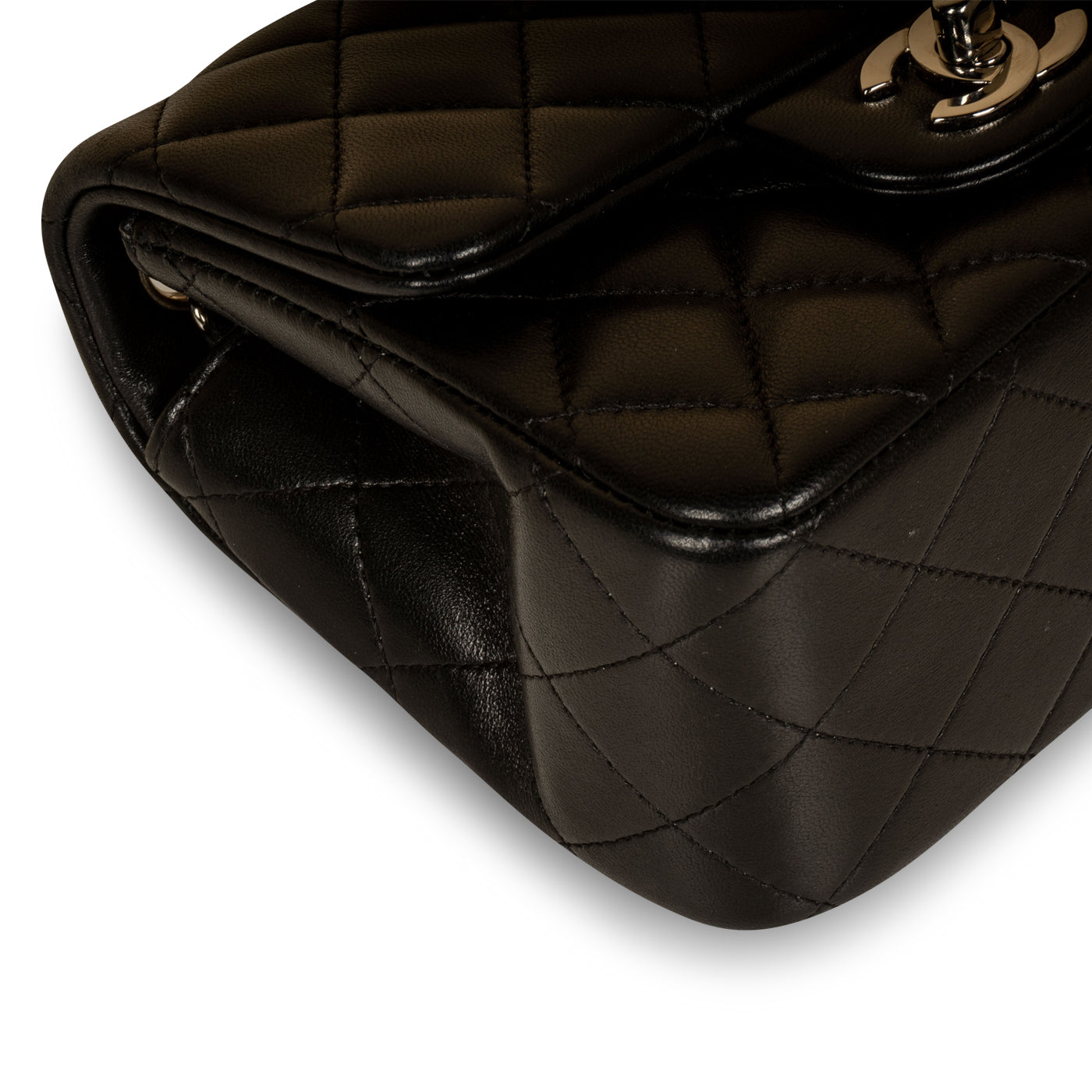 Chanel Classic Flap Lambskin Black Shoulder Bag Style 244