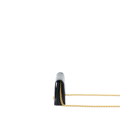 Chanel Boy Wallet on Chain Lambskin Black Brushed GHW