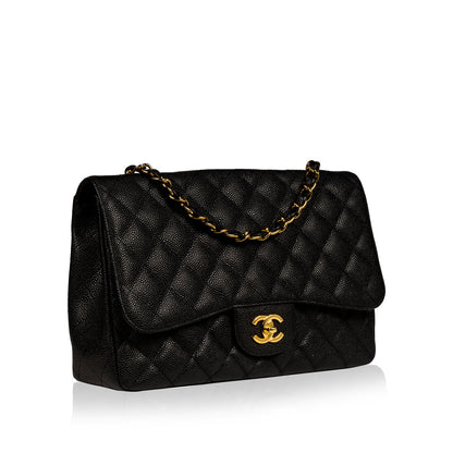 Chanel Classic Flap Caviar Black Shoulder Bag Style 125
