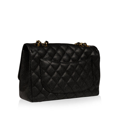 Chanel Classic Flap Caviar Black Shoulder Bag Style 125