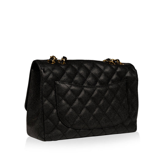 Chanel Classic Flap Caviar Black Shoulder Bag Style 125