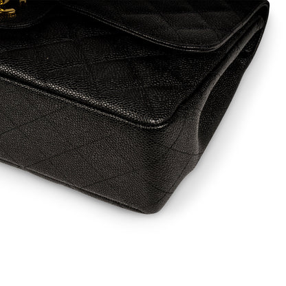 Chanel Classic Flap Caviar Black Shoulder Bag Style 125
