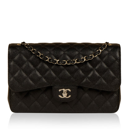 Chanel Classic Flap Caviar Black Shoulder Bag Style 52