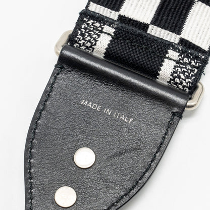 Dior Shoulder Strap Canvas/Calfskin Black/White
