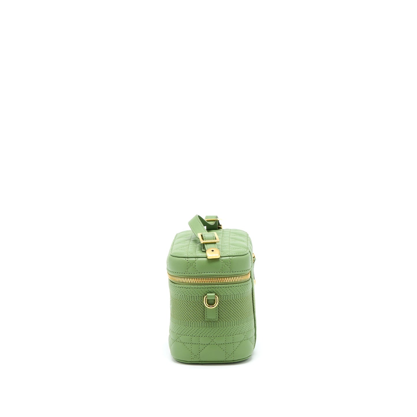 Dior Small Diortravel Vanity Case Cannage Lambskin Green