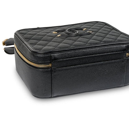 Chanel Vanity Caviar Black Clutch Style 11